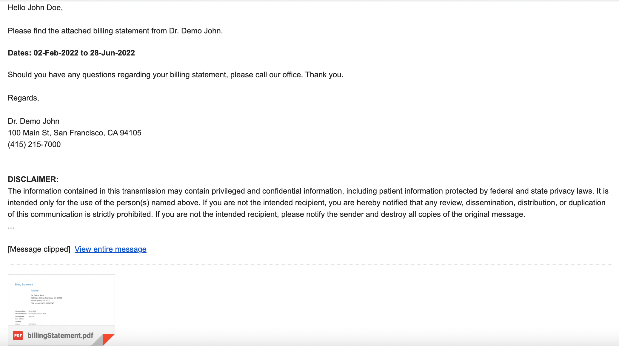 How to Generate, Email, and Print Billing Statement for a Patient’s