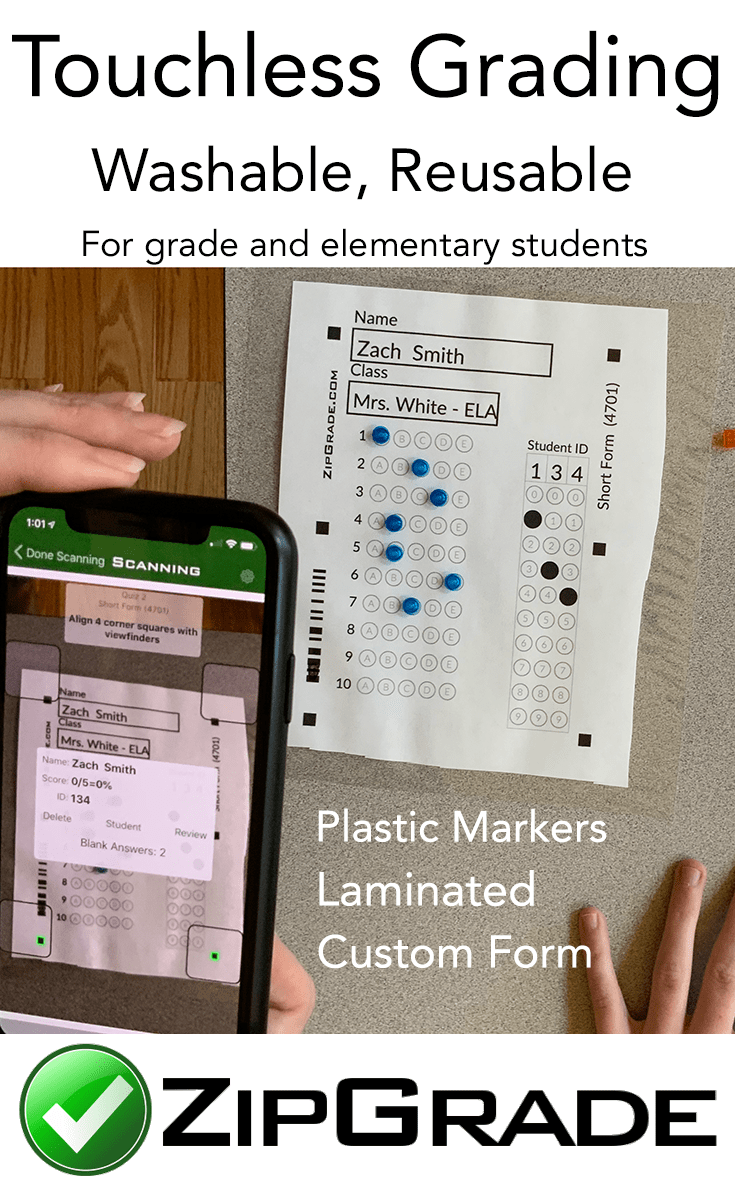 Touchless Grading for Grade School and Elementary Students ZipGrade