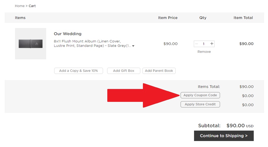 Where do I enter my coupon code? Zno Support