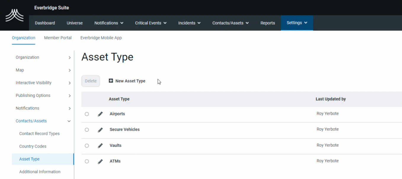 EBS Unable to Link a Contact to a Safety Connection Building Asset