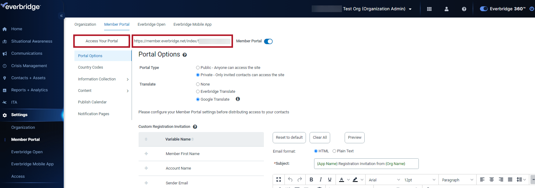EBS How to Access the Member Portal From the Manager Portal in