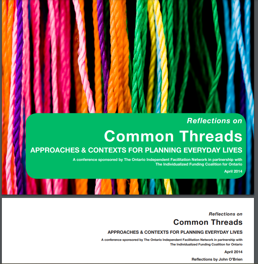 Common Threads Approaches & Contexts for Planning Everyday Lives My