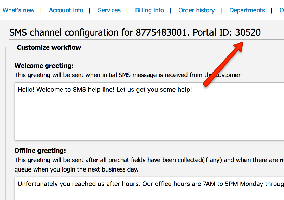 SMS Chat Department Routing