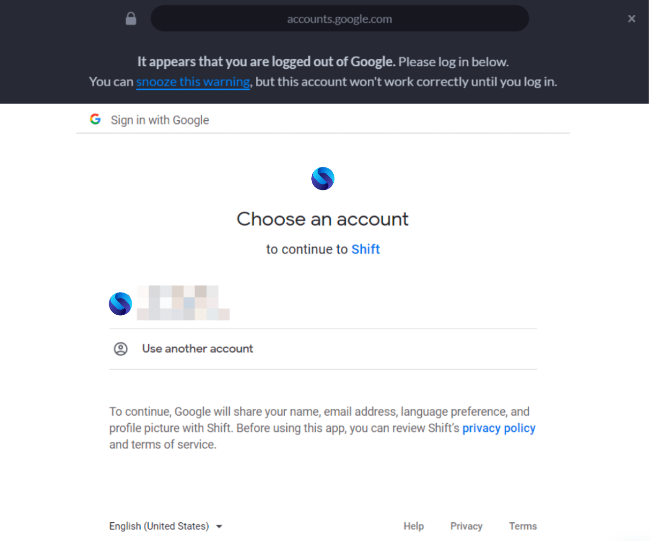 What to do if you keep getting logged out Shift v9(01)
