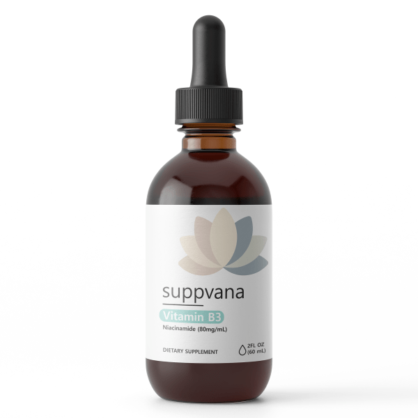 Vitamin B3 Niacin Liquid (Niacinamide 80mg, 60 servings) Suppvana