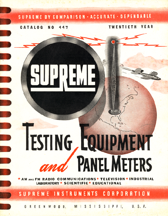 Supreme Instruments Corp. 1945 Product Catalog