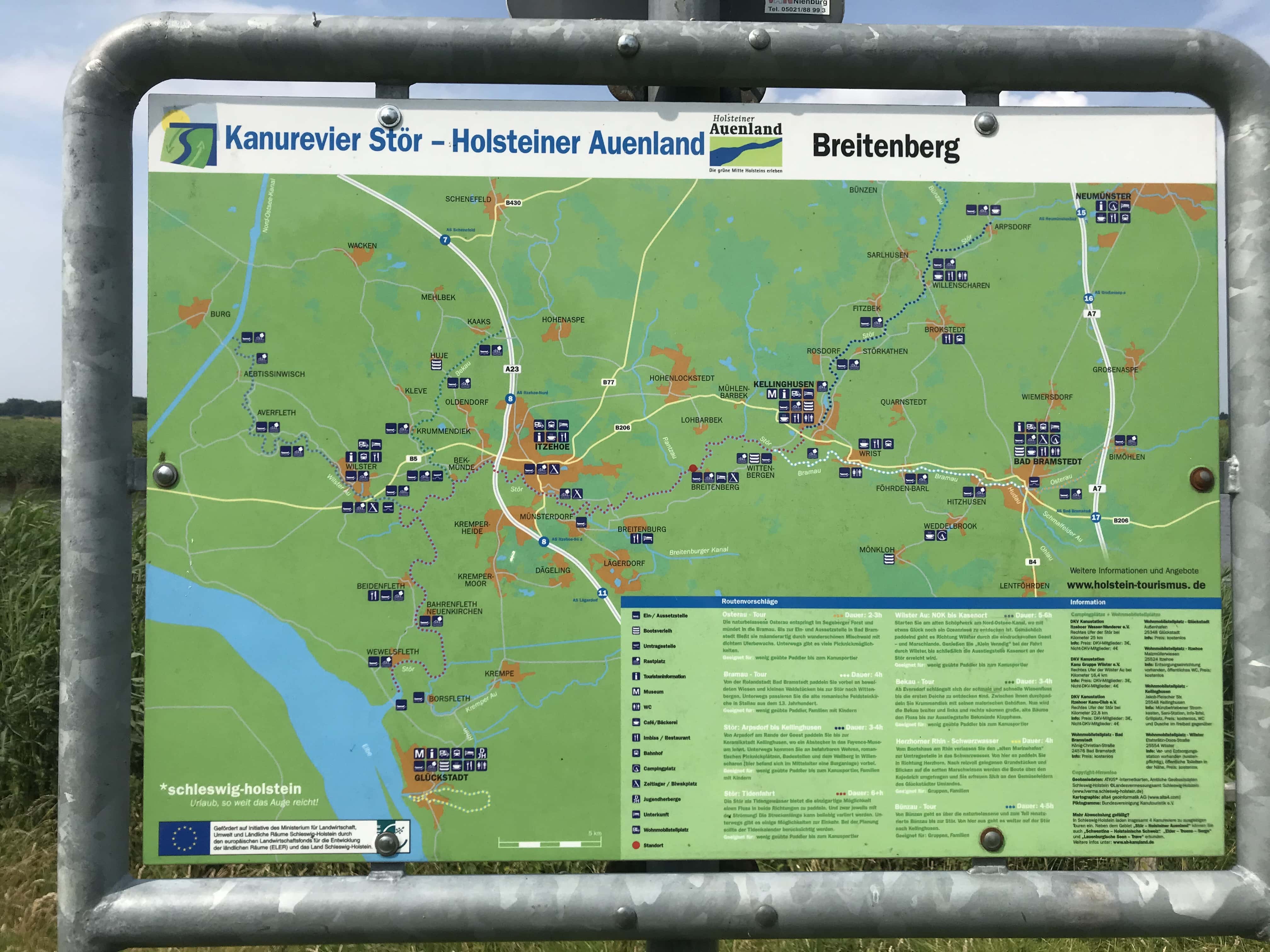 Rossini Kellinghusen Karte SUP Tour Stör von Breitenberg nach Kellinghusen/Rosdorf SUPscout