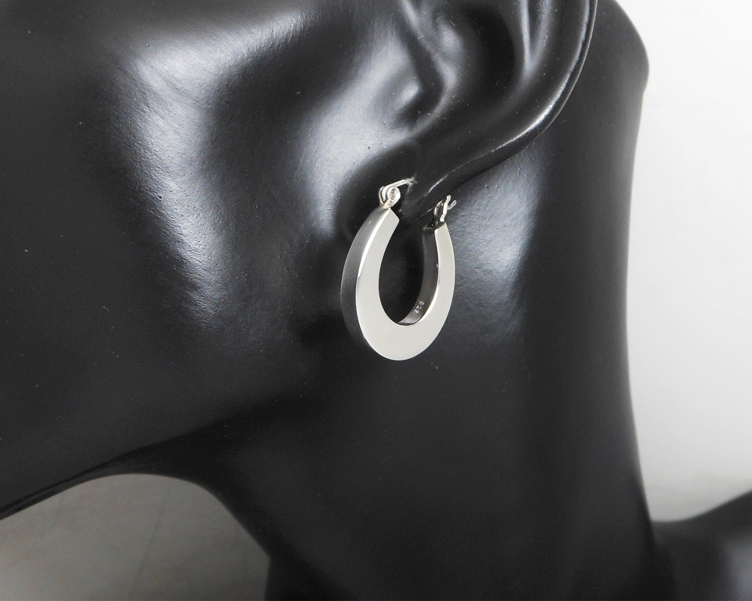 925 Sterling Silver Horseshoe Hoop Earrings Sup Silver Sup Silver