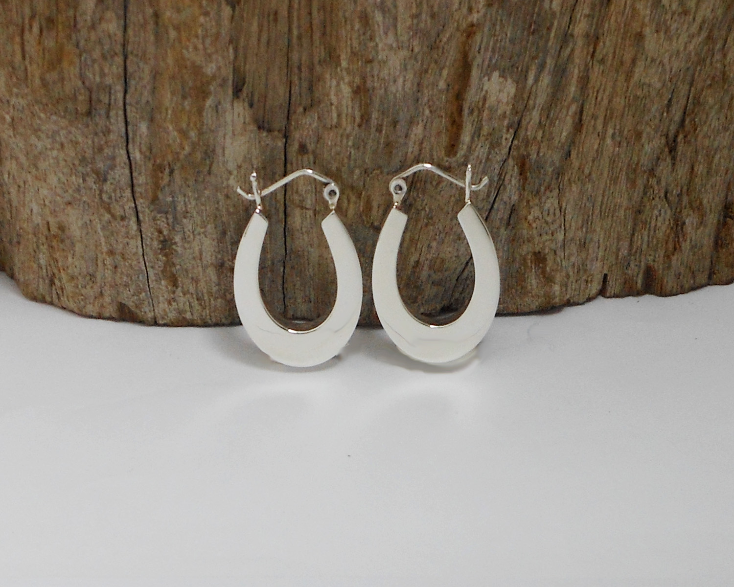 925 Sterling Silver Horseshoe Hoop Earrings Sup Silver Sup Silver