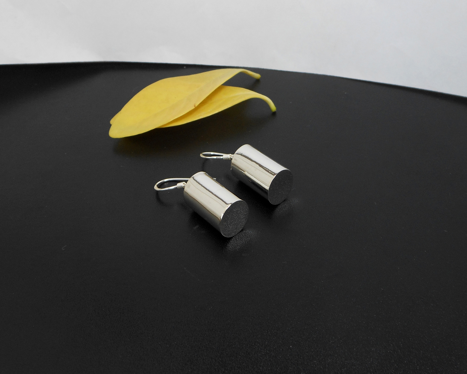 925 Sterling Silver Cylinder Earrings, Womens Dangle Earrings Sup