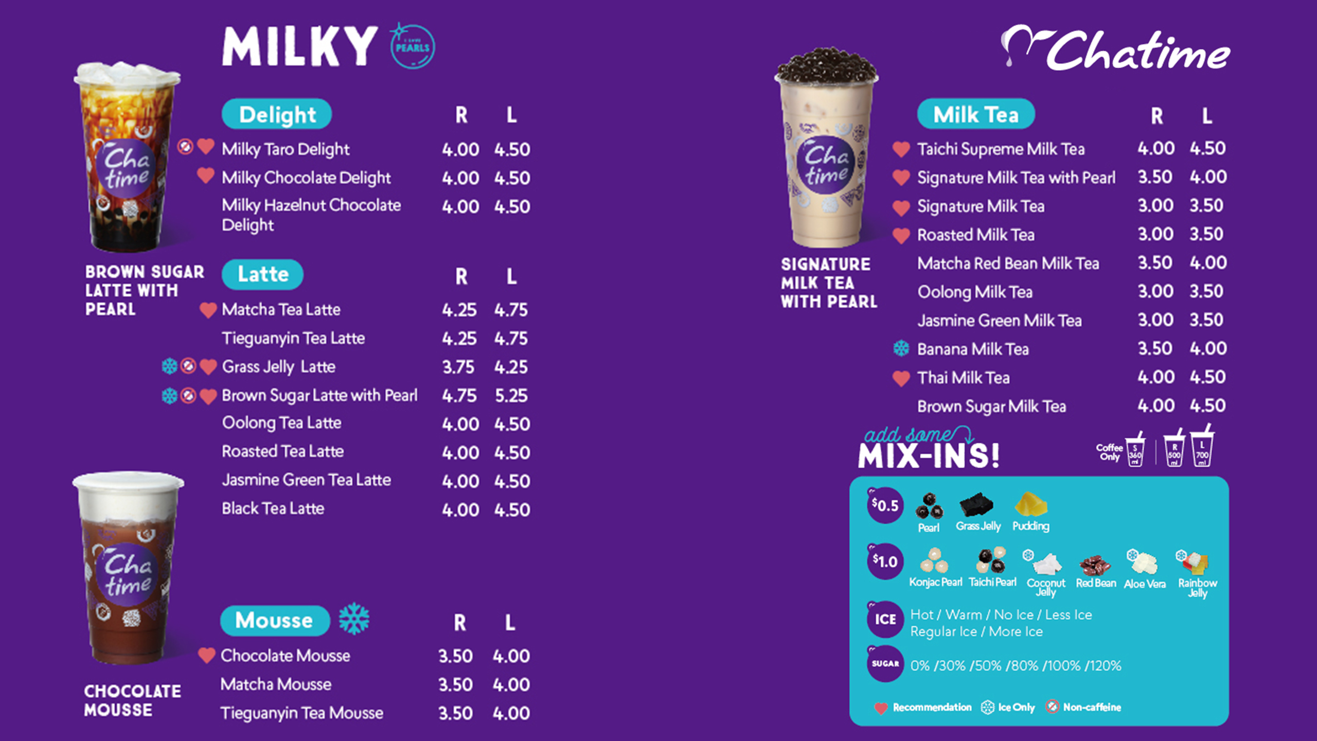 Chatime Menu SURANGEL & SONS CO.