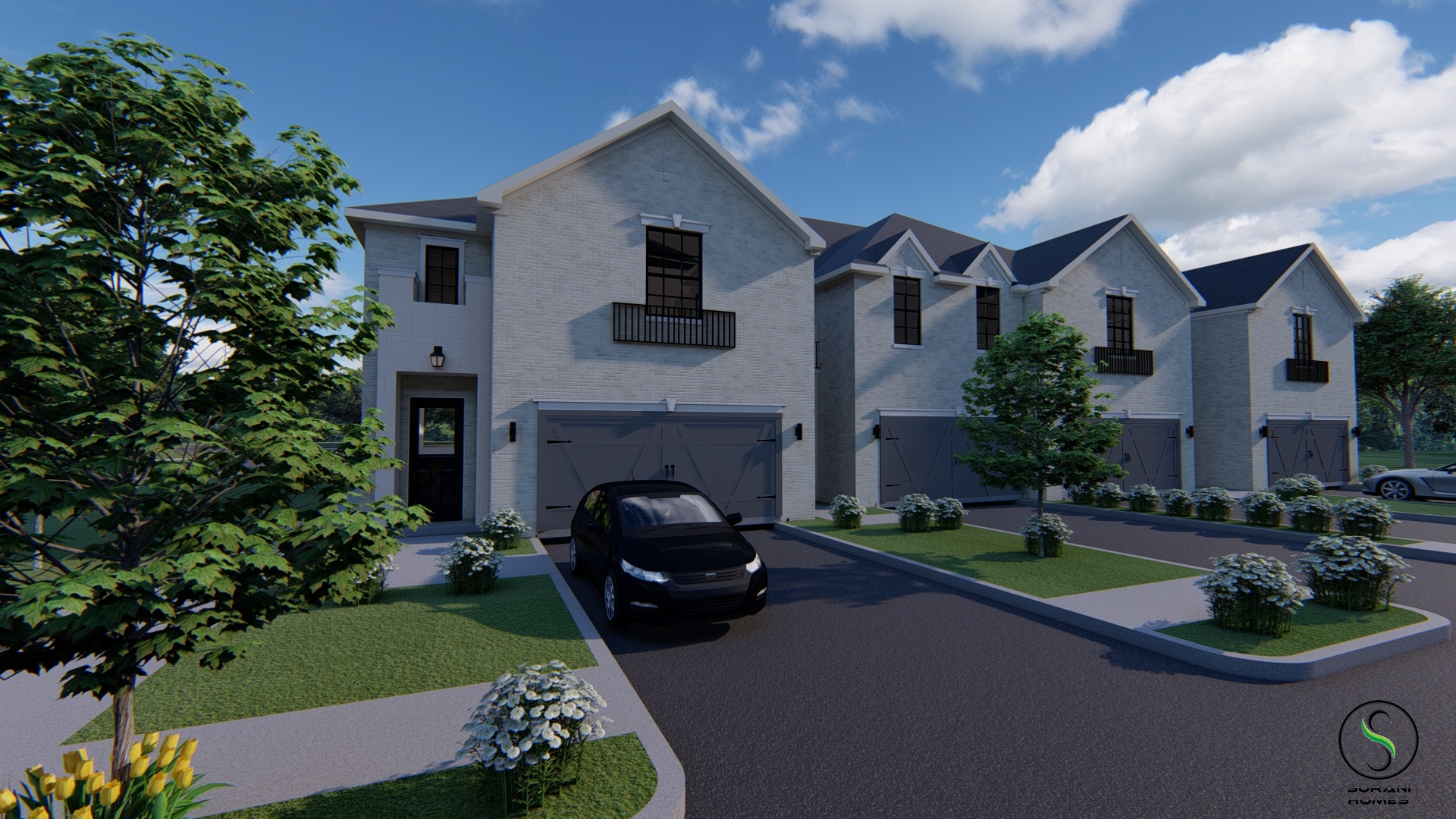 Renderings Charles Ridge Townhomes, 4100 Plano Parkway, Carrollton TX, USA Surani Homes