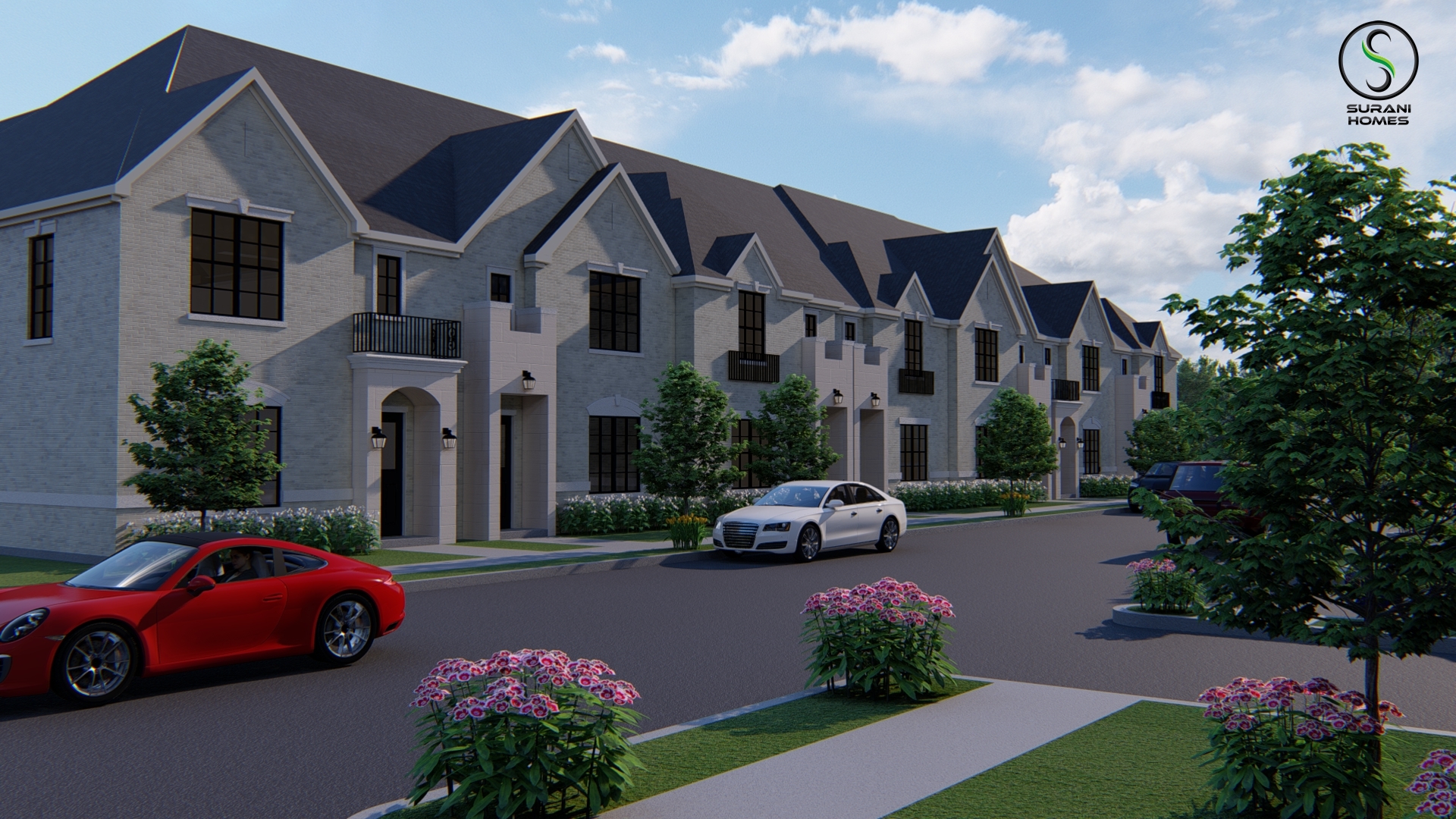 Renderings Charles Ridge Townhomes, 4100 Plano Parkway, Carrollton TX, USA Surani Homes
