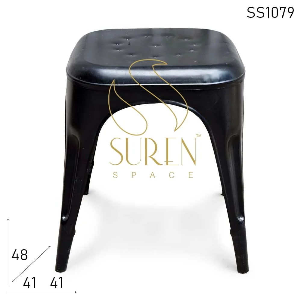 Industrial Iron Metal Stackable Stool Furniture Manufacturer