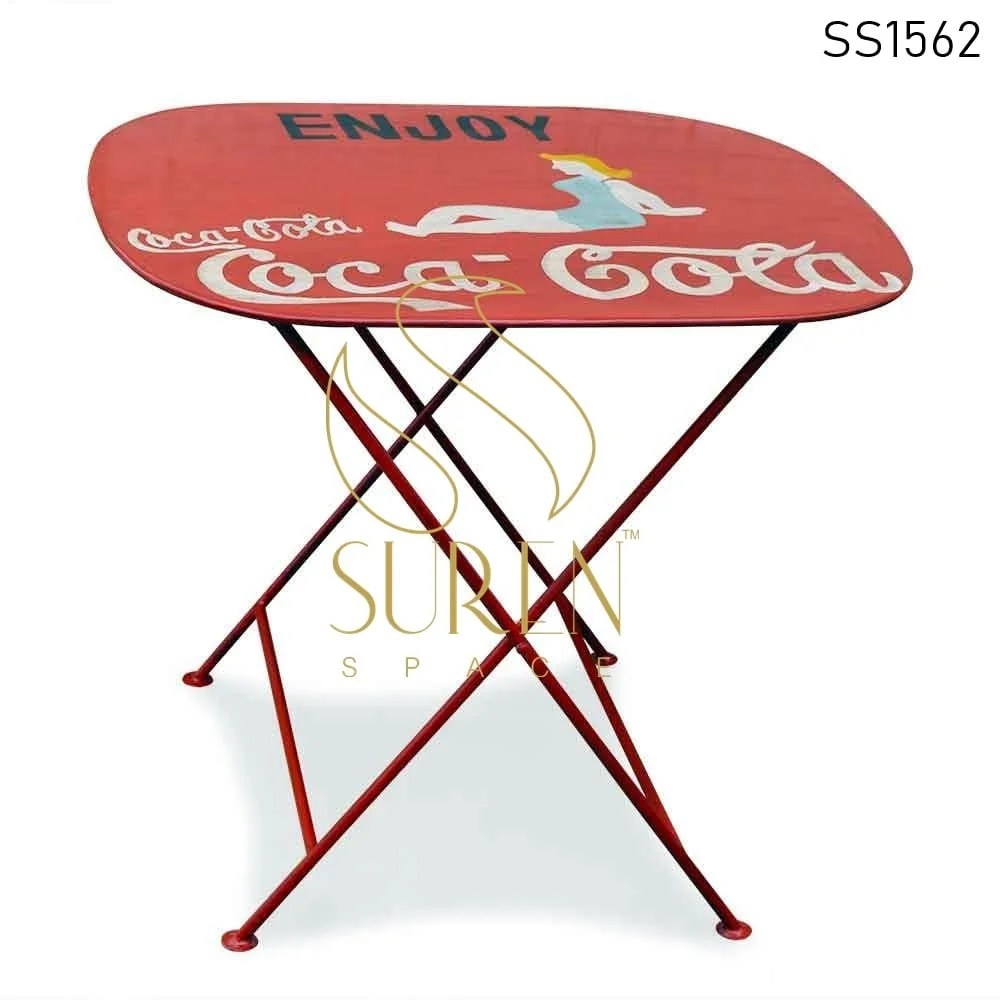 Hand Painted Outdoor Folding Resort Coffee Table Furniture Manufacturer