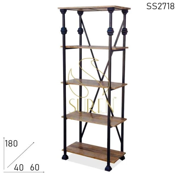 Industrial Solid Wood Crafted Bookcase Furniture Manufacturer