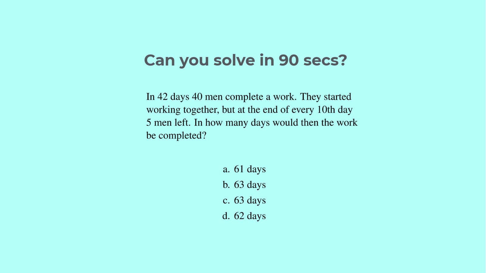 How to solve man hour work problems in simple steps SureSolv