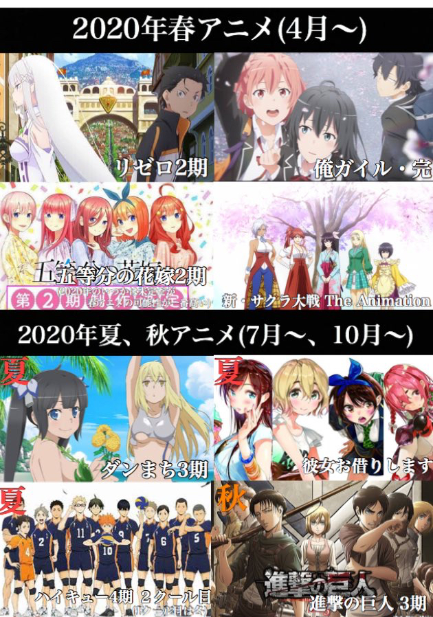 【郎報】2020年公開予定アニメ映画、豪華すぎる