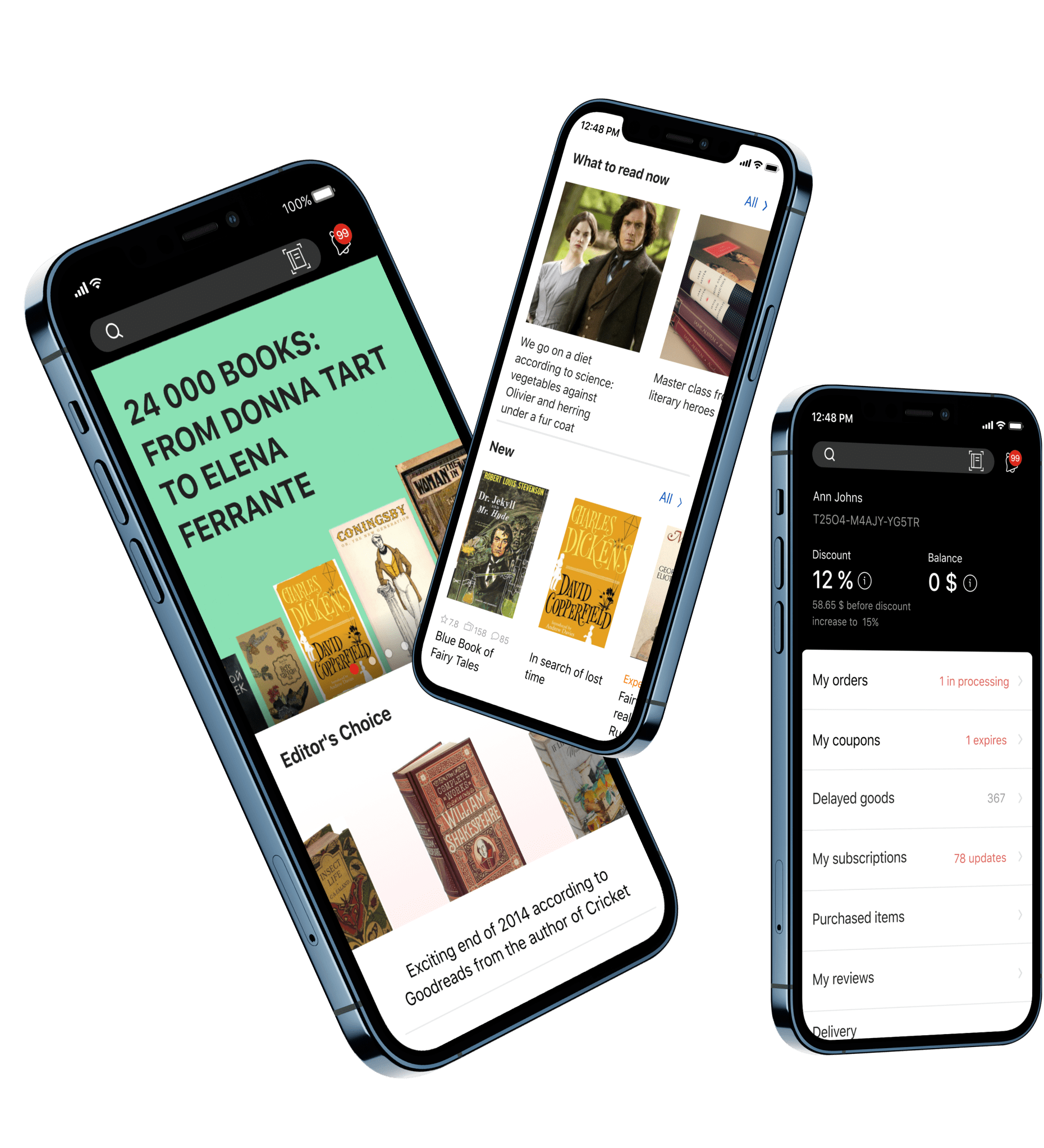 Mobile App for Large Online Book Shop Surf