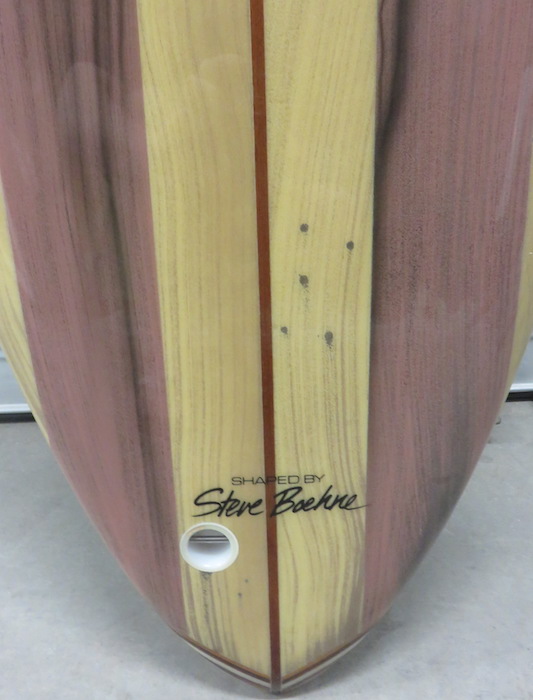 Infinity surfboards faux wood single fin by Steve Boehne Vintage