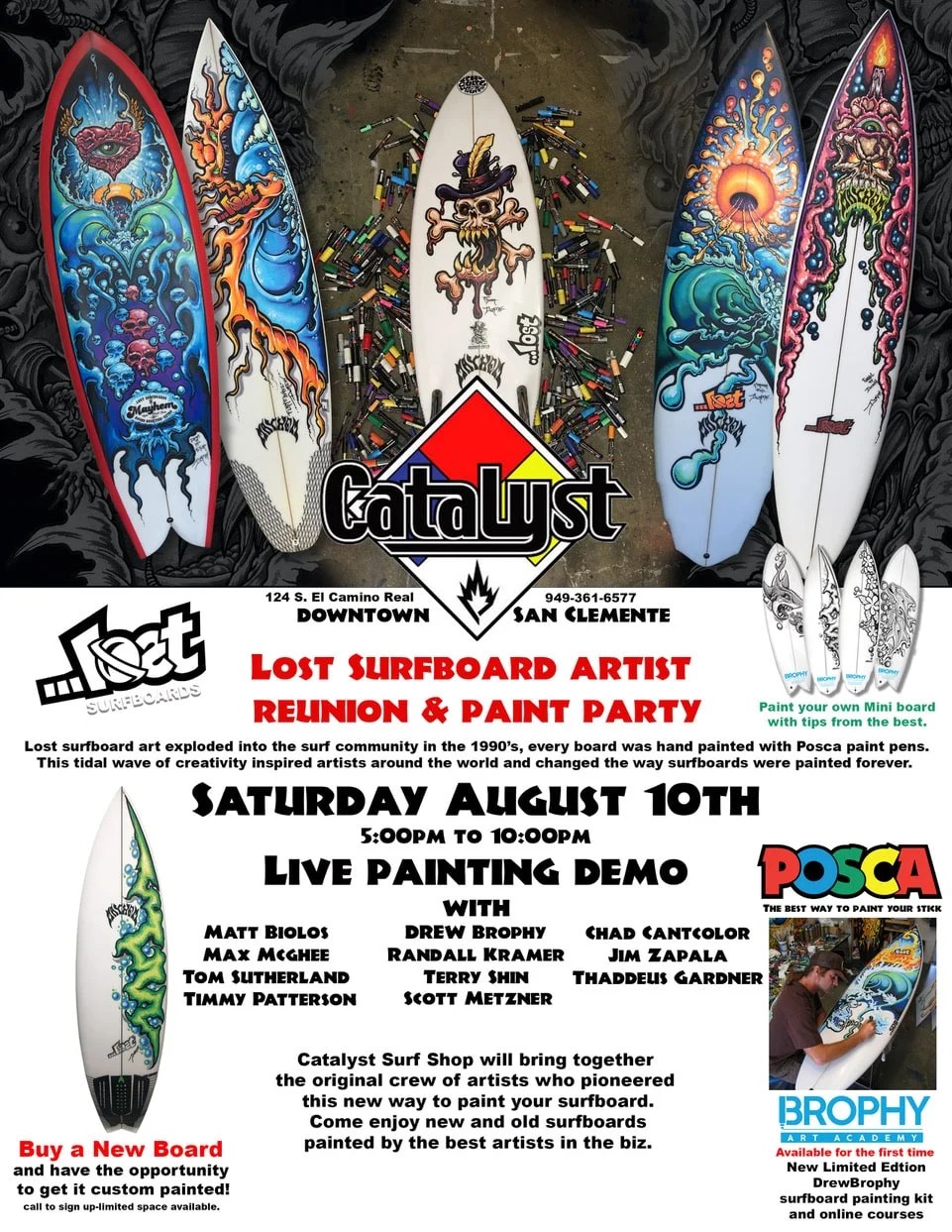 Lost Surfboard Artist Reunion & Posca Paint Party Surfd