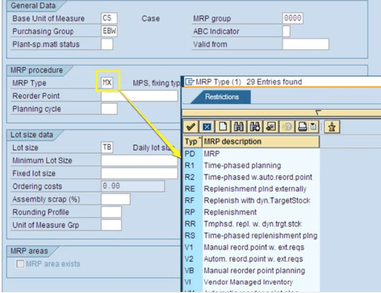 How to Best Understand the MRP Type and the SNP and ERP Location