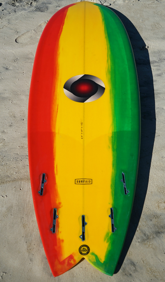 Evolve Rasta Fish Surfboard