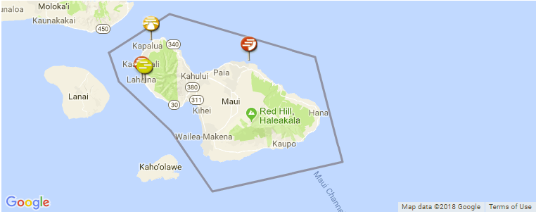 Maui Surf Spots Map Maui Surf Guide, Maps, Locations and Information