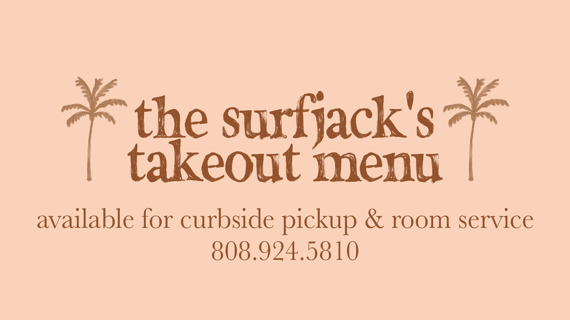 Takeout Menu + Plate Lunch Specials Surfjack