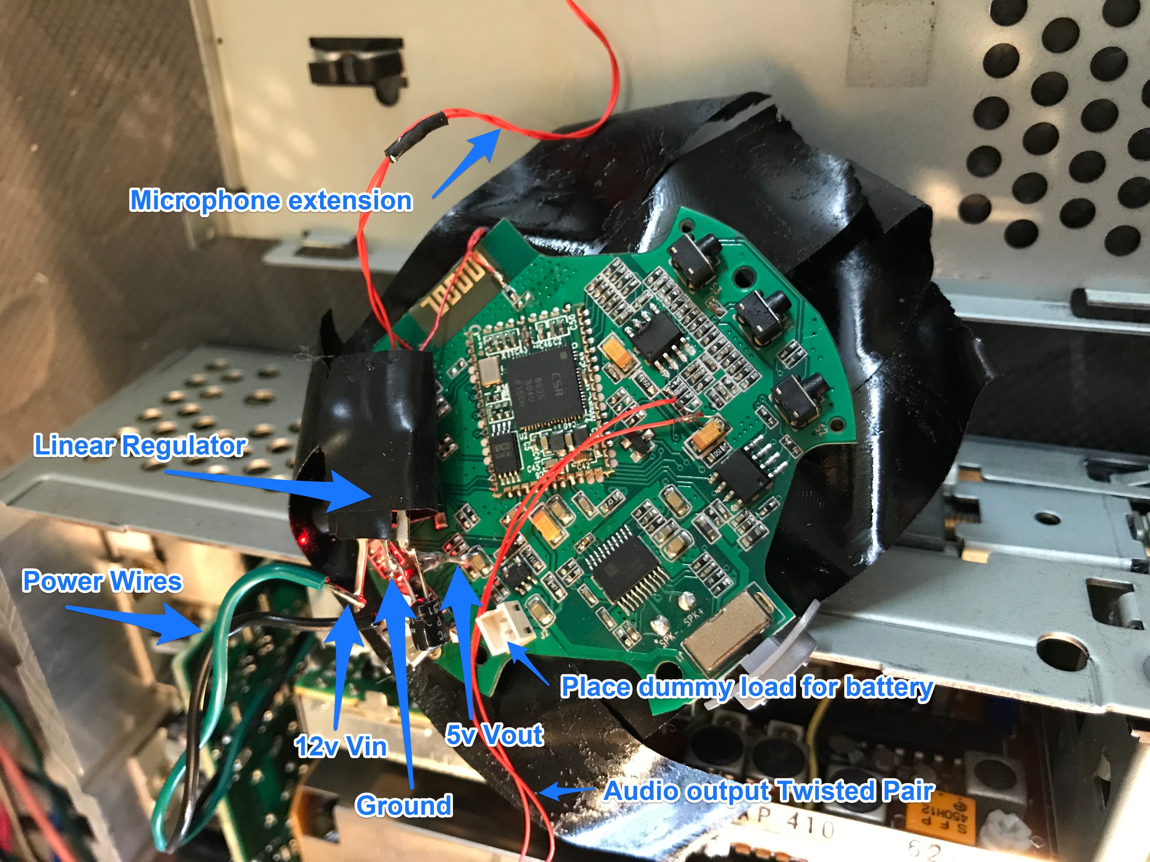Hack your Car Radio with a HandsFree Bluetooth Receiver surfncircuits