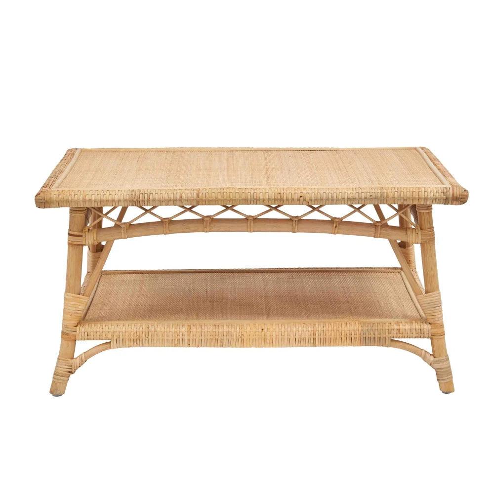 Rattan Coffee Table Shop Coastal Furniture Surfside Chic Decor