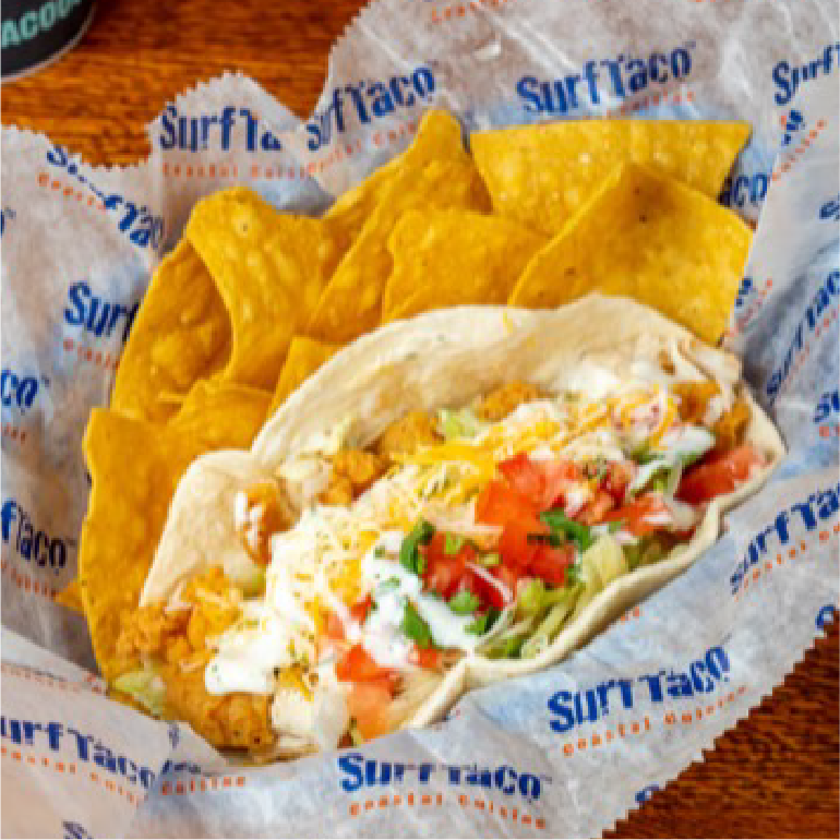 Chicken Tender Taco Surf Taco