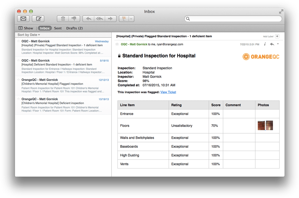 OrangeQC Janitorial Inspection Software The Surge Group