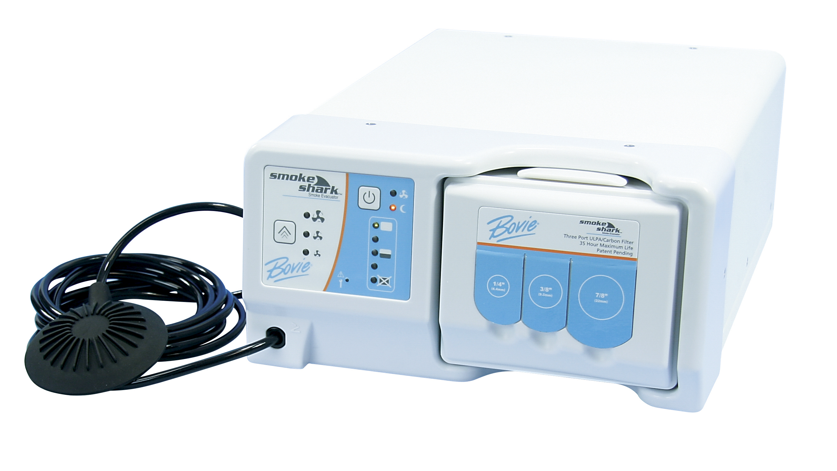 Smoke Shark II surgical smoke evacuation for use in surgery