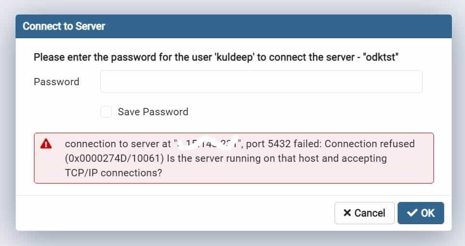 PostgreSQL Connection Refused or Timeout Expired
