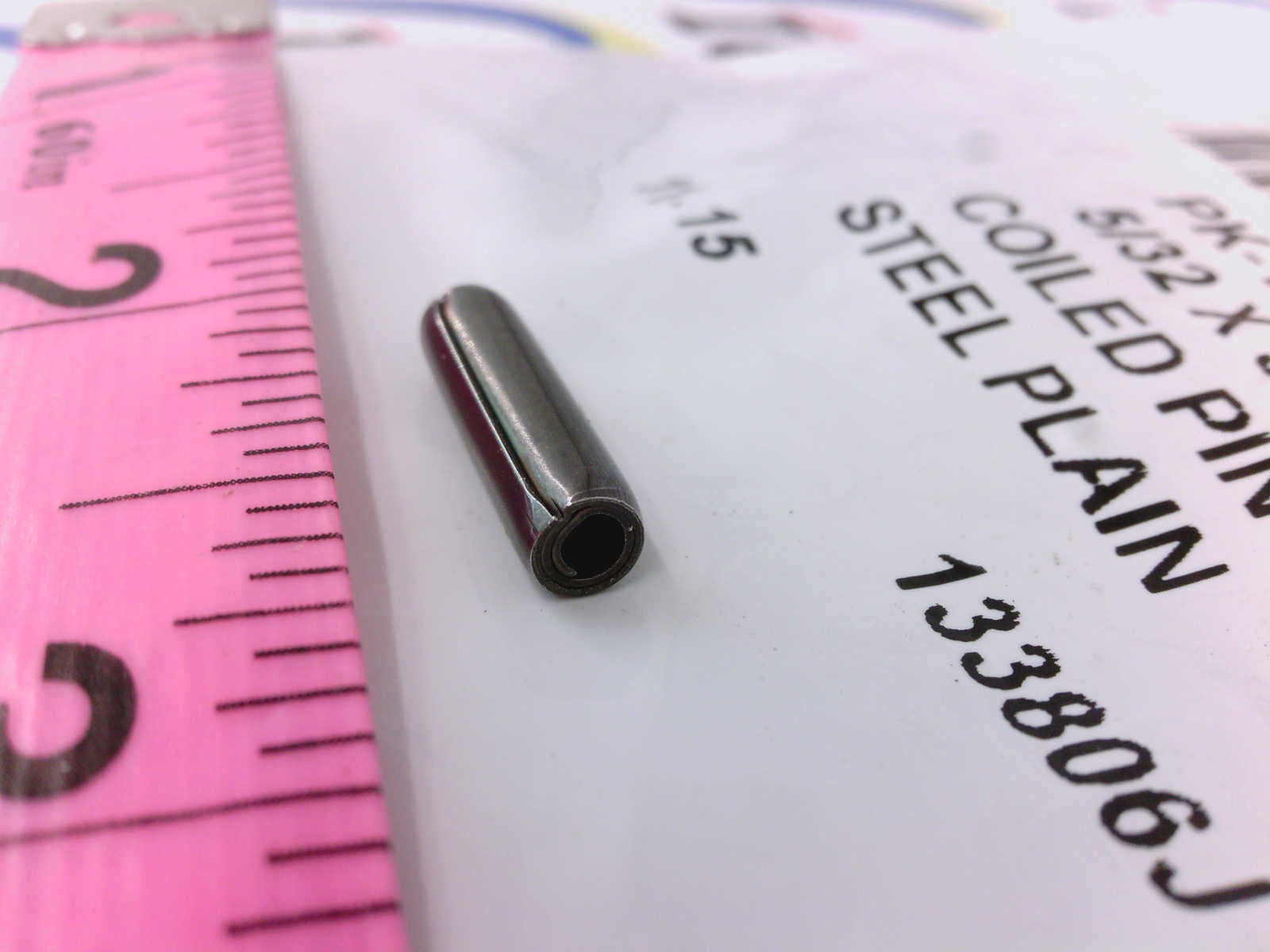 100 Pack Spirol CLD1560625MBK 5/32 X 5/8 Coiled Pin Carbon Steel Plain