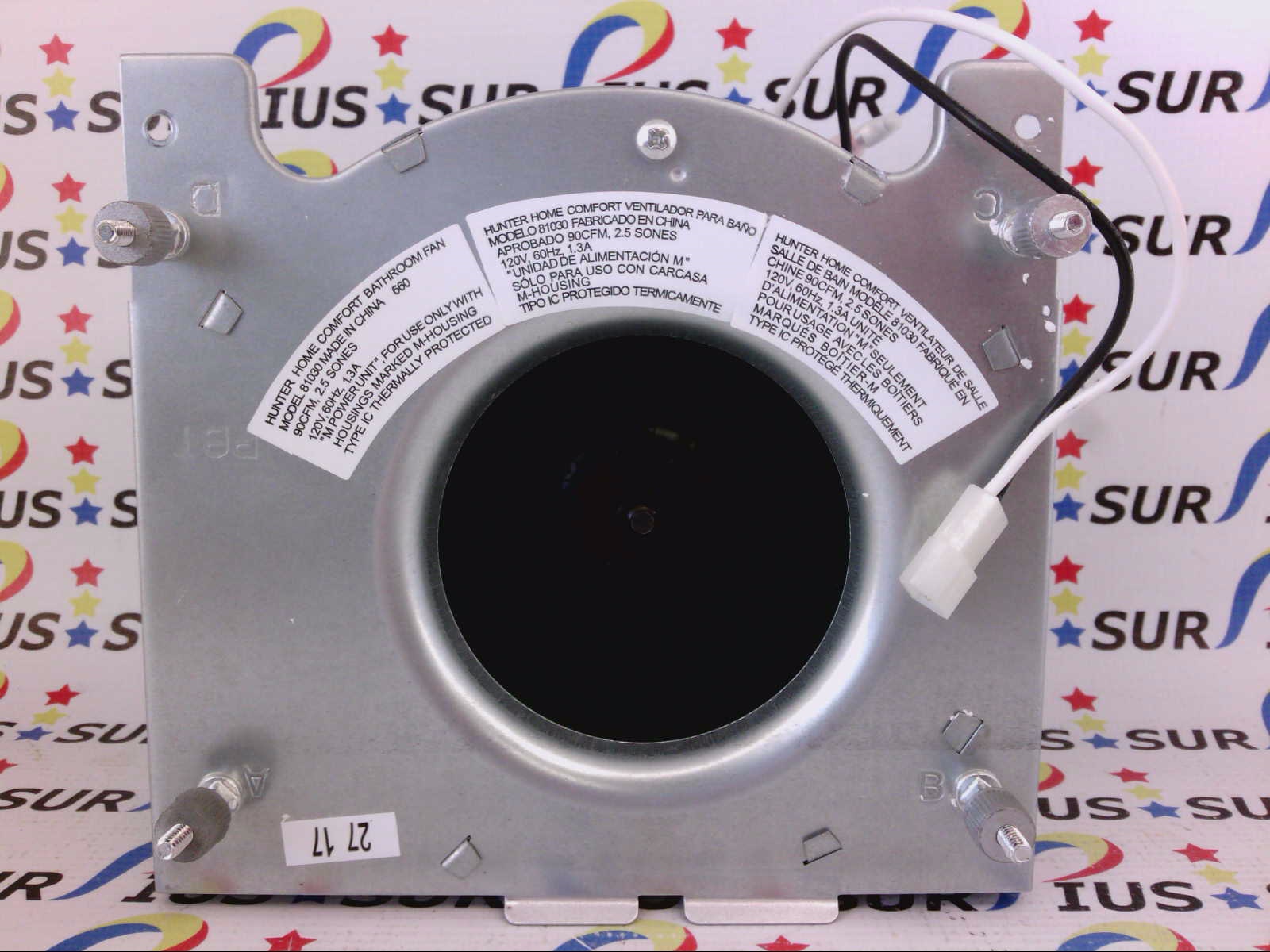 Hunter 81030 9803706000 9803706000 Blower Motor Fan Assembly DW714