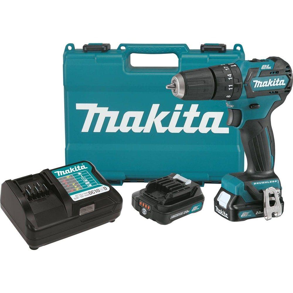 Hammer Drill Makita 12Volt Max CXT LithiumIon 3/8 in. Brushless