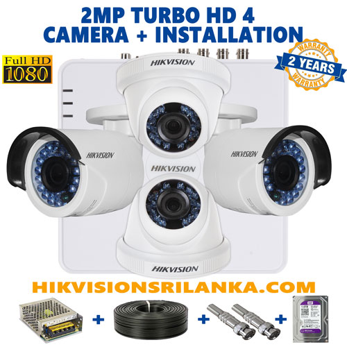2mp Indoor 4 CCTV Camera Surveillance Packages 1080P Turbo HD 4ch DVR