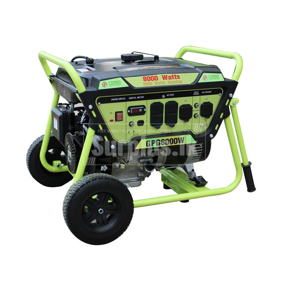 GreenPower Green Power 8000/6500Watt Portable Generator Surplus