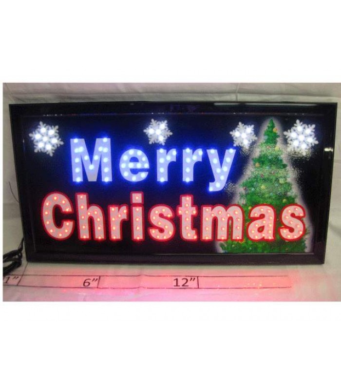 LED Flashing Sign Merry Christmas XMASSIGN