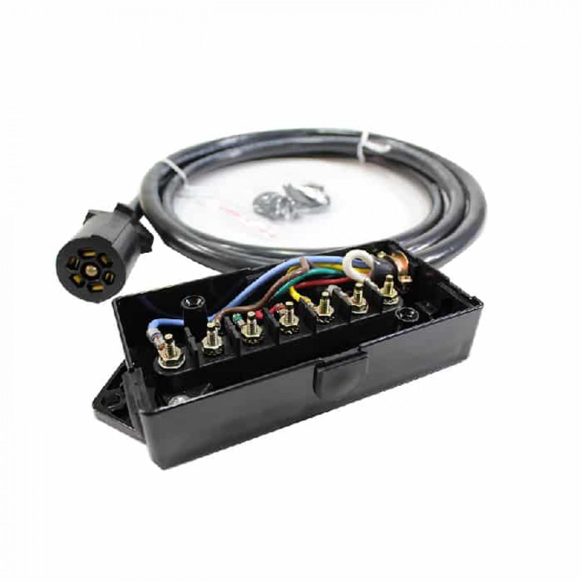 Wiring Harness with 7Way Male Blade Plug Junction Box for Trailers