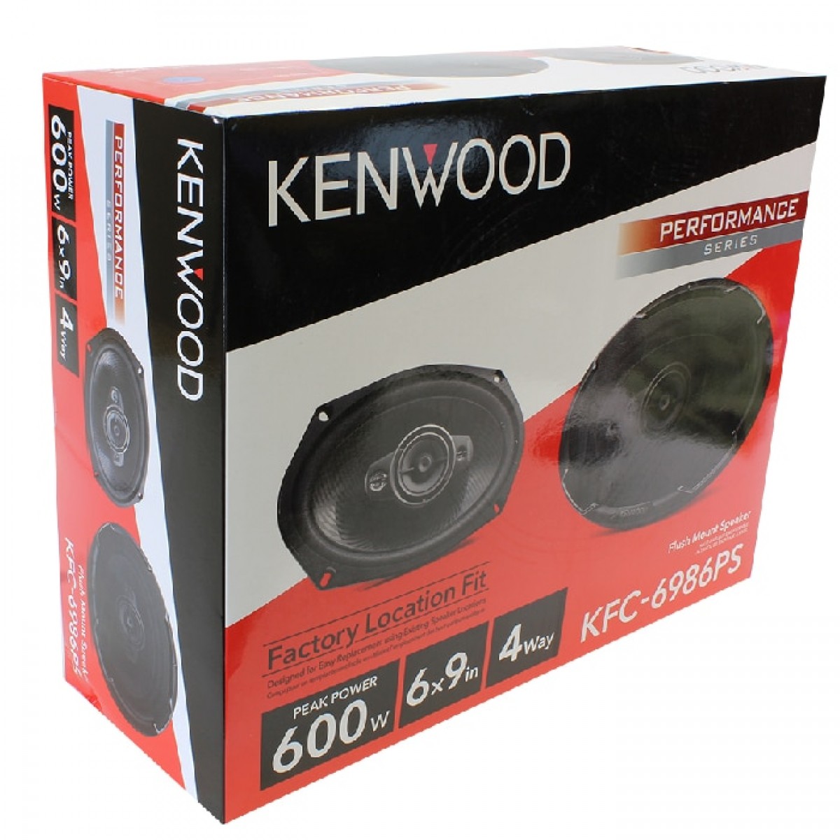 Kenwood 6 x 9 in. Oval BuiltIn Car Speaker 4Way 140 W RMS Pair