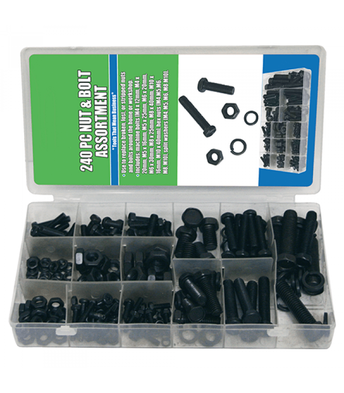 Nut and bolt assortment 240 pcs XA240M