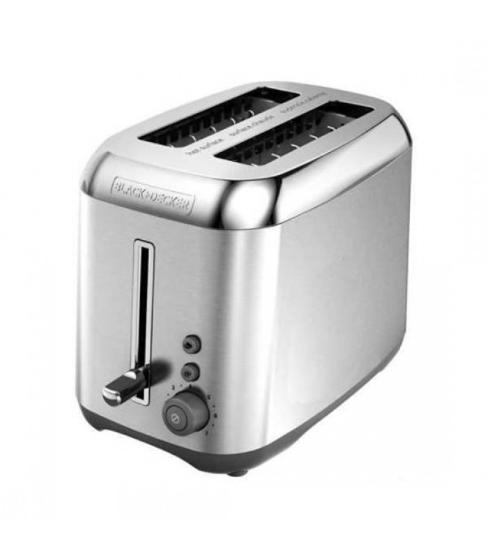 Black & Decker Stainless Steel 2 slice toaster Refurbished TR3490SKT