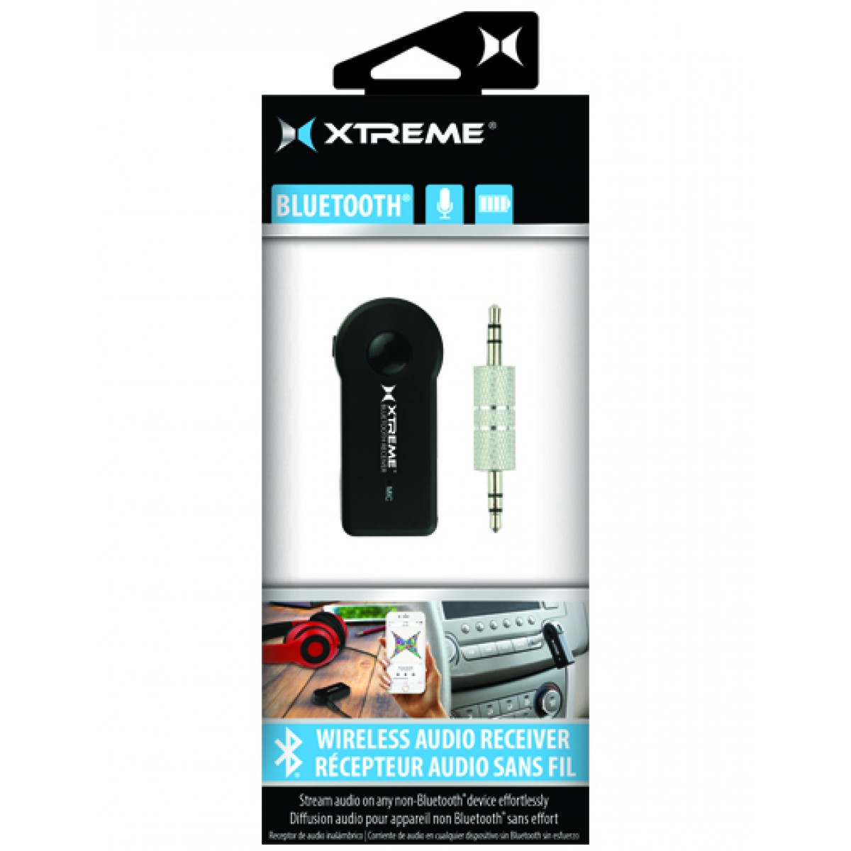 Xtreme Cables Bluetooth 2-in-1 Wireless Audio Receiver - XBA9-1007-BLK