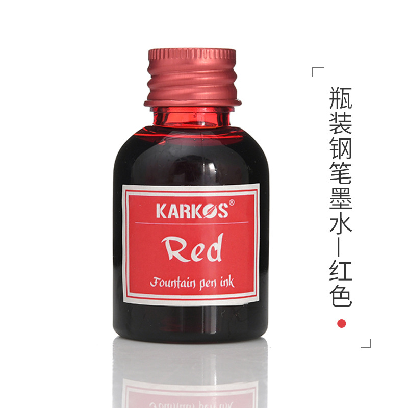 Karkos Fountain Pen Ink Red