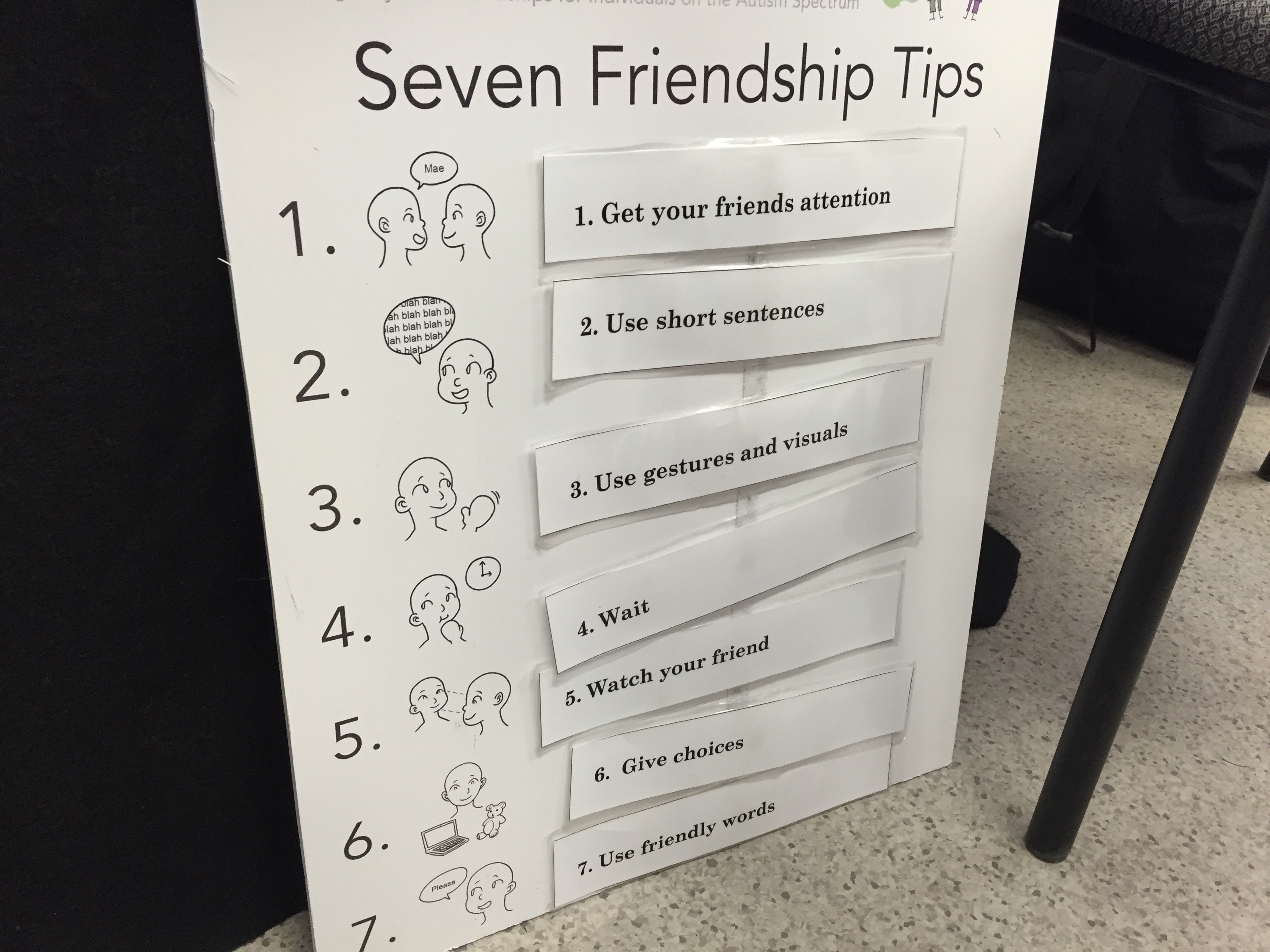 During the friendship presentation today, students learned different tips to start and develop friendships. Then they practiced these skills with puppets. Ask your child about a friendship tip they learned about.