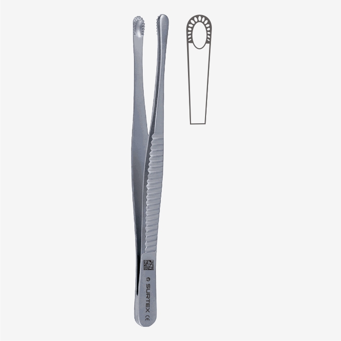Russian Modell Atraumatic Broad Base Grasping Forcep