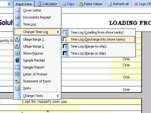 Petroleum, LPG, LNG, Chemicals, Dry Cargo Software, Table 54A, 54B, 54D